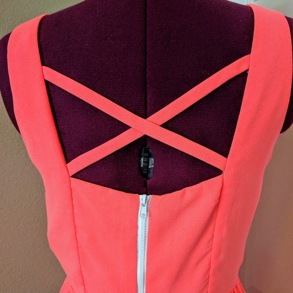 NWT C. Luce Neon Pink Mini Dress - Picture 6 of 7
